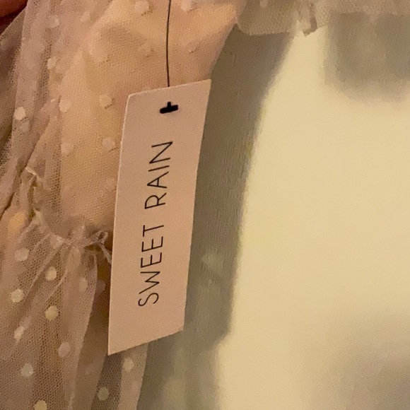 Sweet Rain Dusty Pink Ruffled Baby Doll Top NWT - Picture 3 of 8